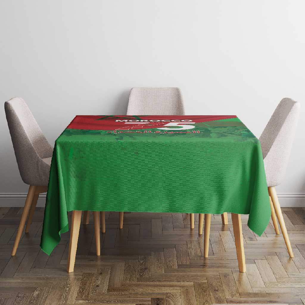 Morocco La Marche Verte Tablecloth Happy 50th Anniversary - African Pride