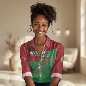 Morocco La Marche Verte Women Casual Shirt Happy 50th Anniversary - African Pride