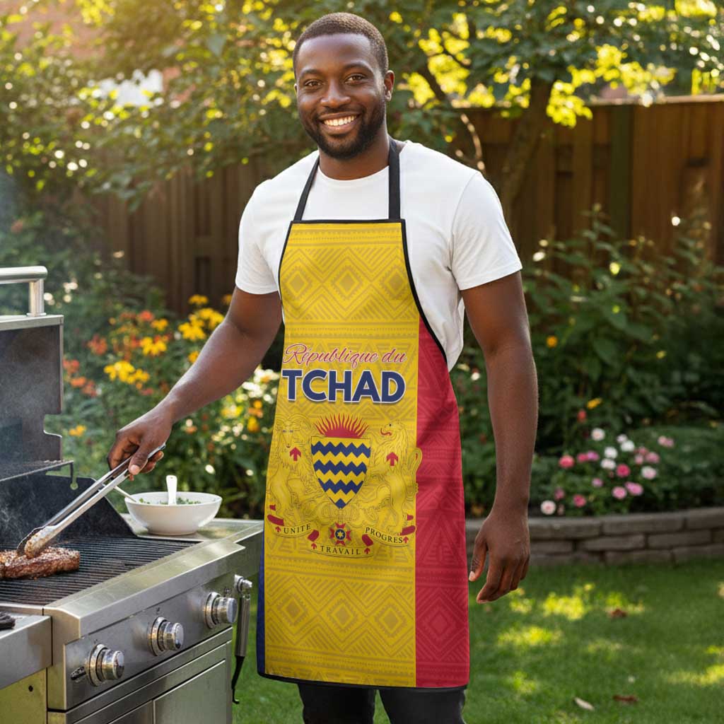 Chad Apron Coat Of Arms - Flag Style