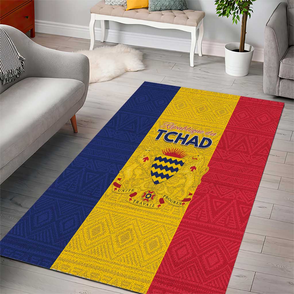 Chad Flag Style Area Rug African Pattern - African Pride