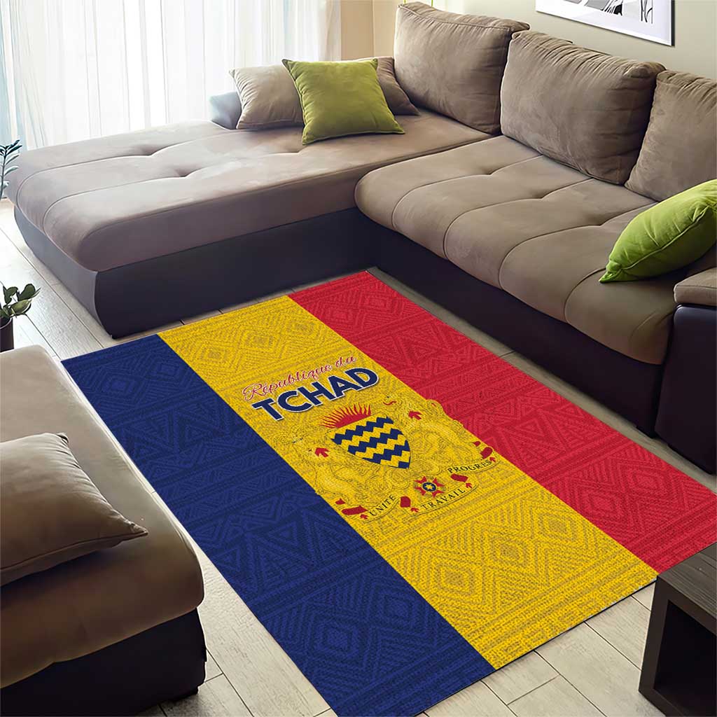 Chad Flag Style Area Rug African Pattern - African Pride