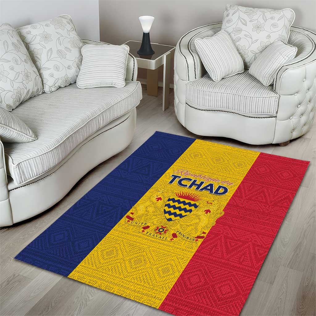 Chad Flag Style Area Rug African Pattern - African Pride