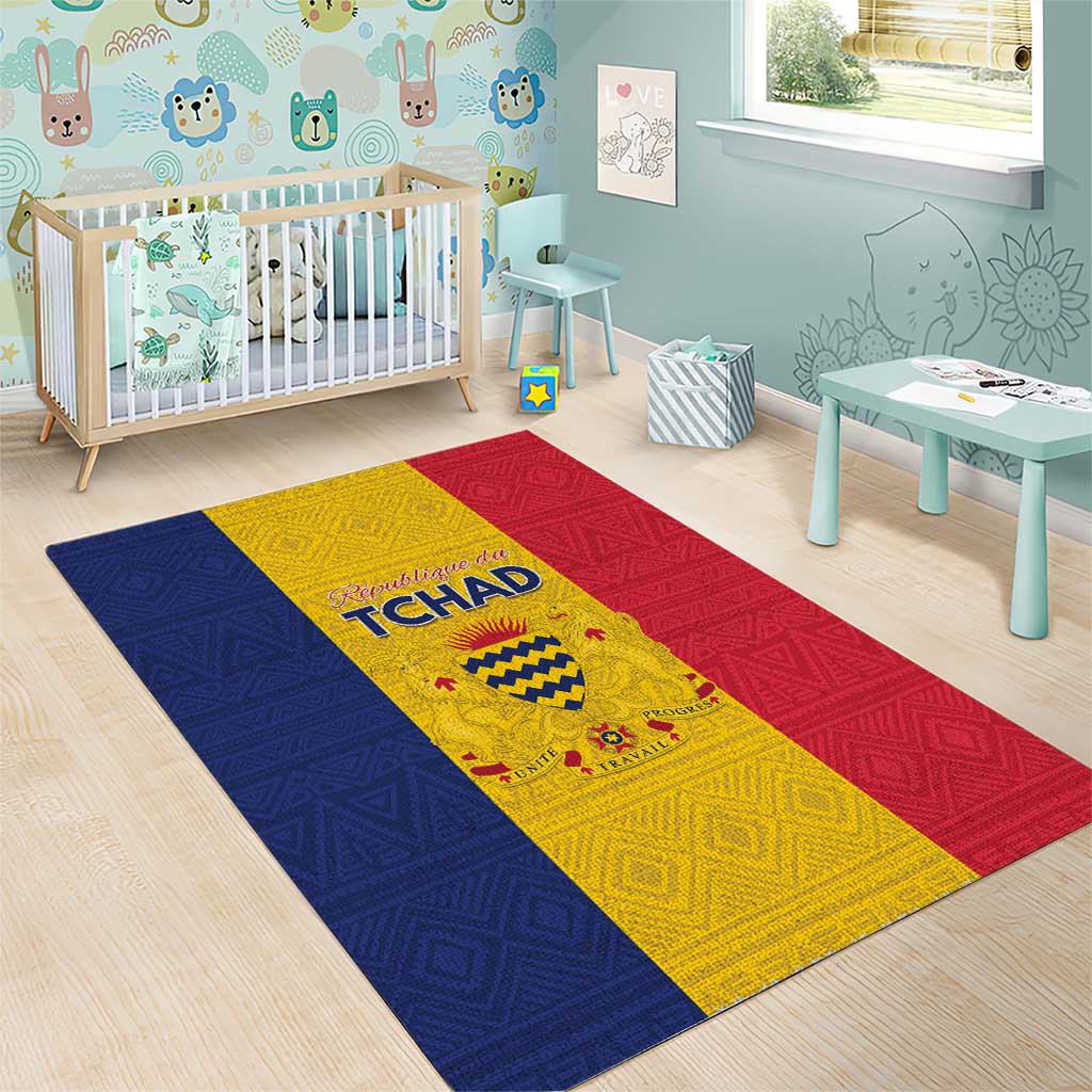 Chad Flag Style Area Rug African Pattern - African Pride