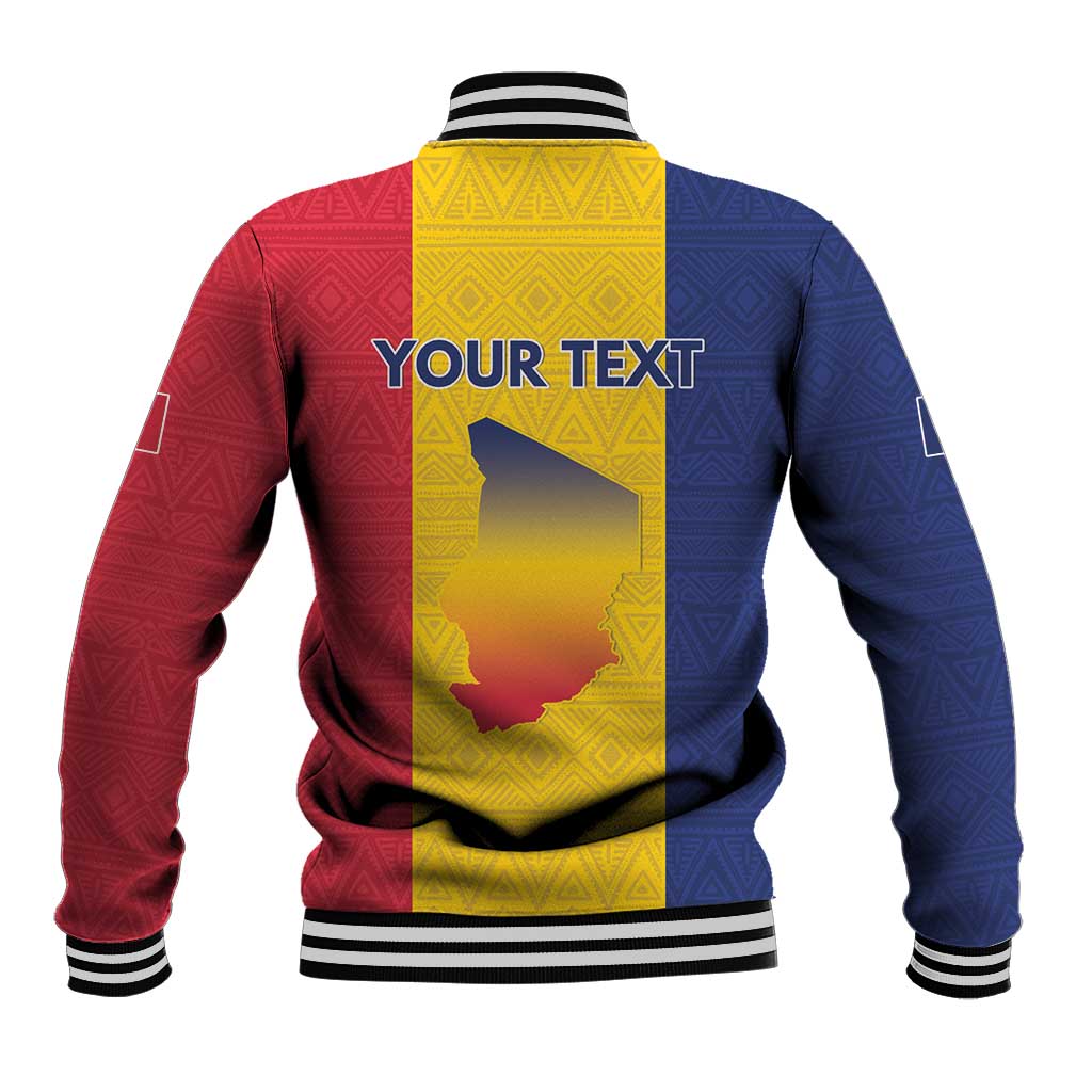 Personalized Chad Flag Style Baseball Jacket African Pattern - African Pride