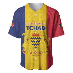 Personalized Chad Flag Style Baseball Jersey African Pattern - African Pride