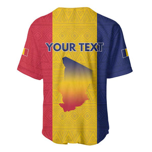 Personalized Chad Flag Style Baseball Jersey African Pattern - African Pride
