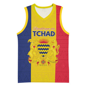 Personalized Chad Flag Style Basketball Jersey African Pattern - African Pride