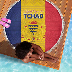 Chad Flag Style Beach Blanket African Pattern - African Pride