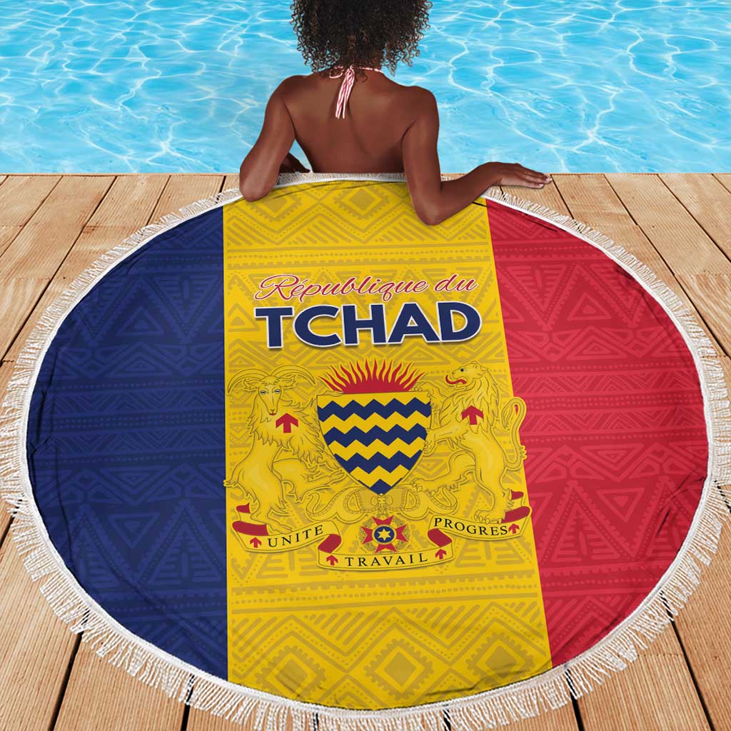 Chad Flag Style Beach Blanket African Pattern - African Pride