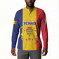 Personalized Chad Button Sweatshirt Coat Of Arms - Flag Style