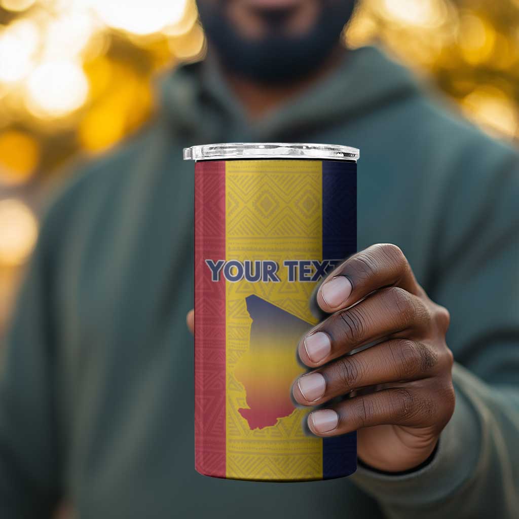 Personalized Chad Flag Style 4 in 1 Can Cooler Tumbler African Pattern - African Pride