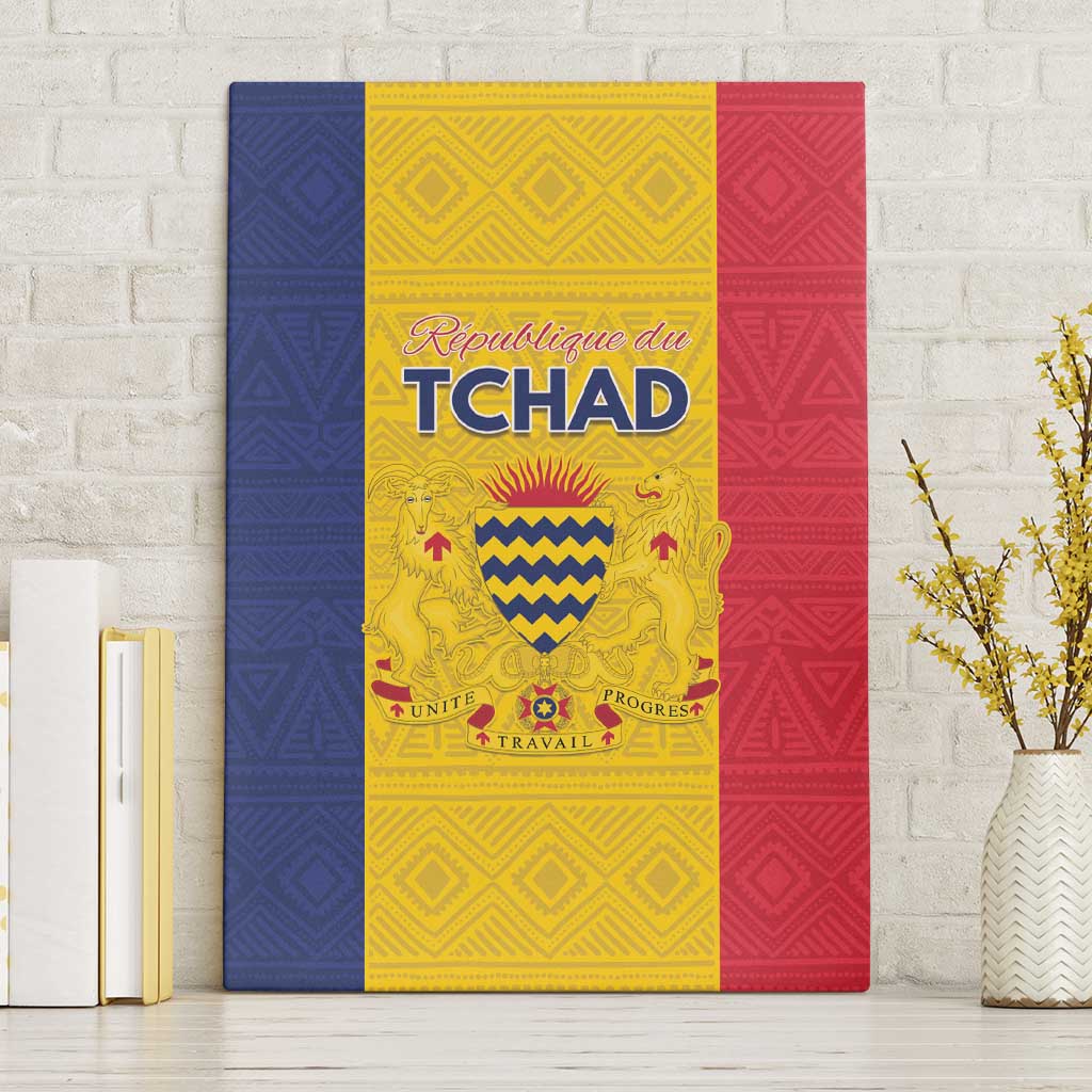 Chad Flag Style Canvas Wall Art African Pattern - African Pride