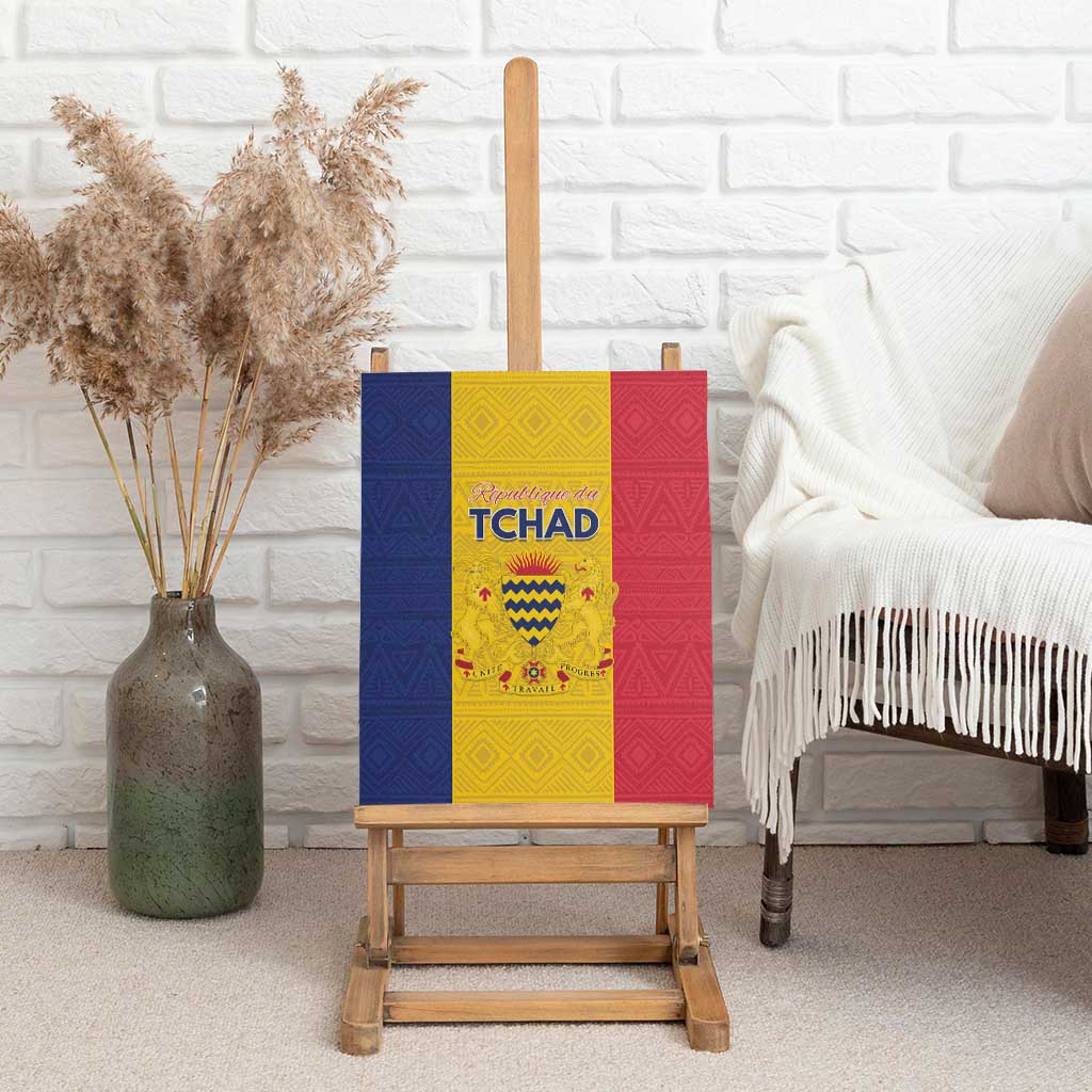 Chad Flag Style Canvas Wall Art African Pattern - African Pride
