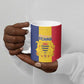 Personalized Chad Ceramic Mug Coat Of Arms - Flag Style