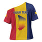 Personalized Chad Cross Shoulder Shirt Coat Of Arms - Flag Style