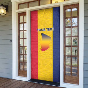 Personalized Chad Door Cover Coat Of Arms - Flag Style
