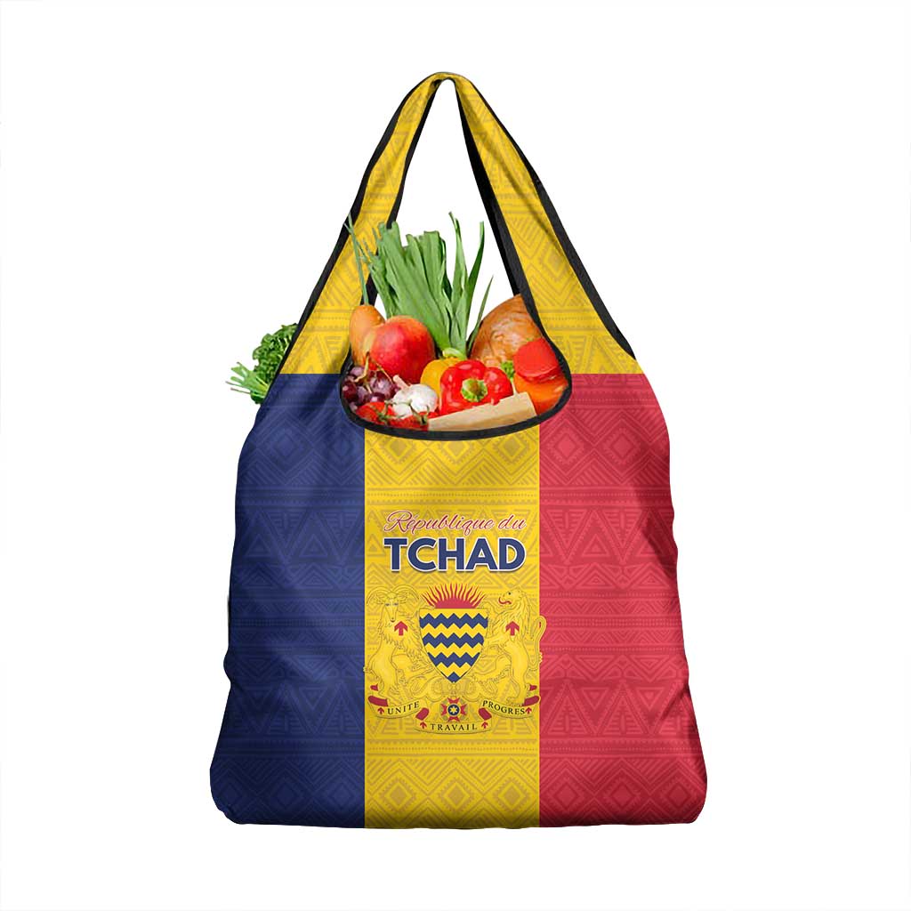 Chad Flag Style Grocery Bag African Pattern - African Pride