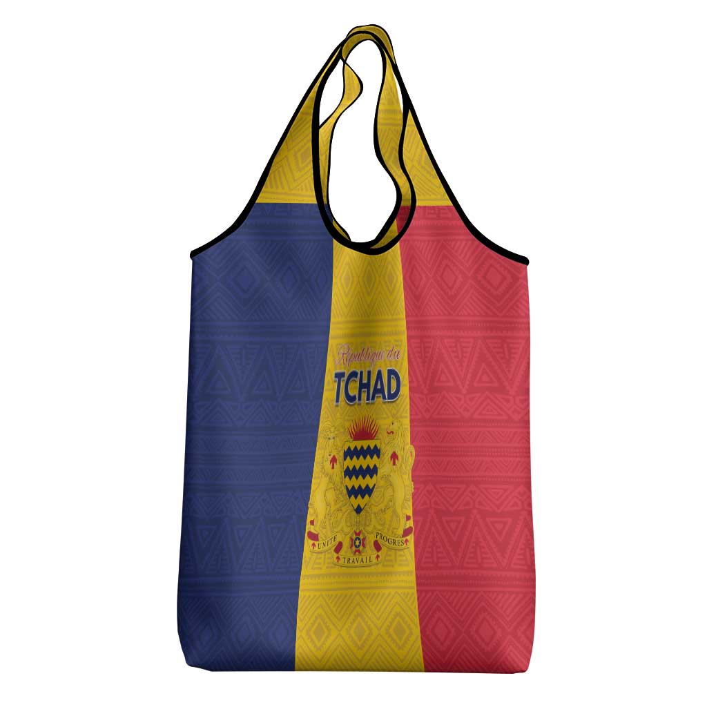 Chad Flag Style Grocery Bag African Pattern - African Pride