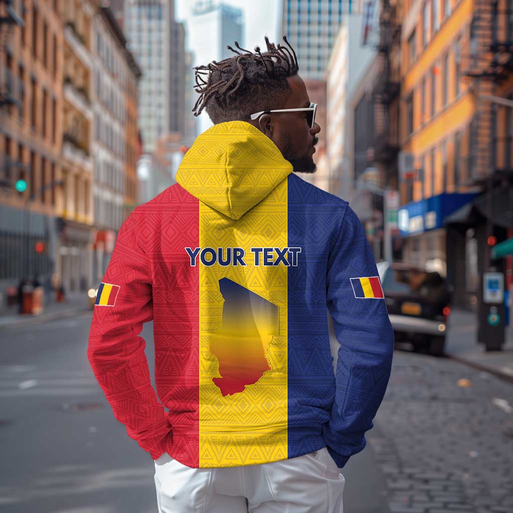 Personalized Chad Flag Style Hoodie African Pattern - African Pride