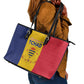 Chad Flag Style Leather Tote Bag African Pattern - African Pride