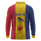 Personalized Chad Flag Style Long Sleeve Polo Shirt African Pattern - African Pride