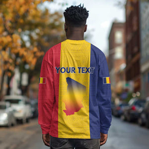 Personalized Chad Flag Style Long Sleeve Shirt African Pattern - African Pride