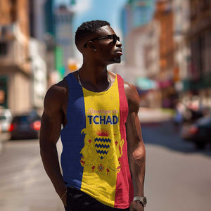 Personalized Chad Flag Style Men Tank Top African Pattern - African Pride