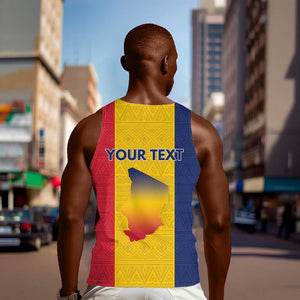 Personalized Chad Flag Style Men Tank Top African Pattern - African Pride