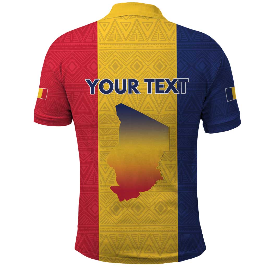 Personalized Chad Flag Style Polo Shirt African Pattern - African Pride