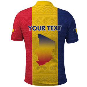 Personalized Chad Flag Style Polo Shirt African Pattern - African Pride