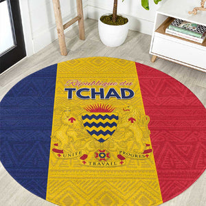 Chad Flag Style Round Carpet African Pattern - African Pride
