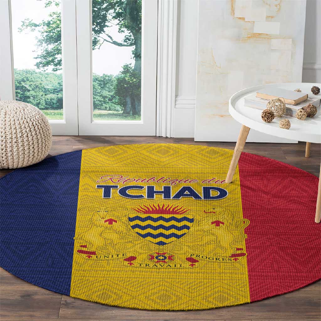 Chad Flag Style Round Carpet African Pattern - African Pride
