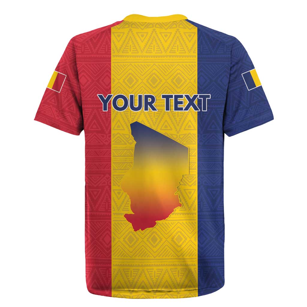 Personalized Chad Flag Style Rugby Jersey African Pattern - African Pride