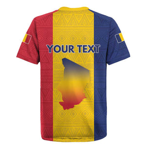 Personalized Chad Flag Style Rugby Jersey African Pattern - African Pride