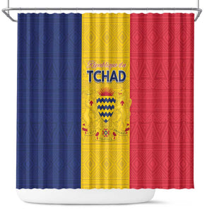 Chad Flag Style Shower Curtain African Pattern - African Pride