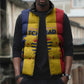 Personalized Chad Sleeveless Puffer Jacket Coat Of Arms - Flag Style