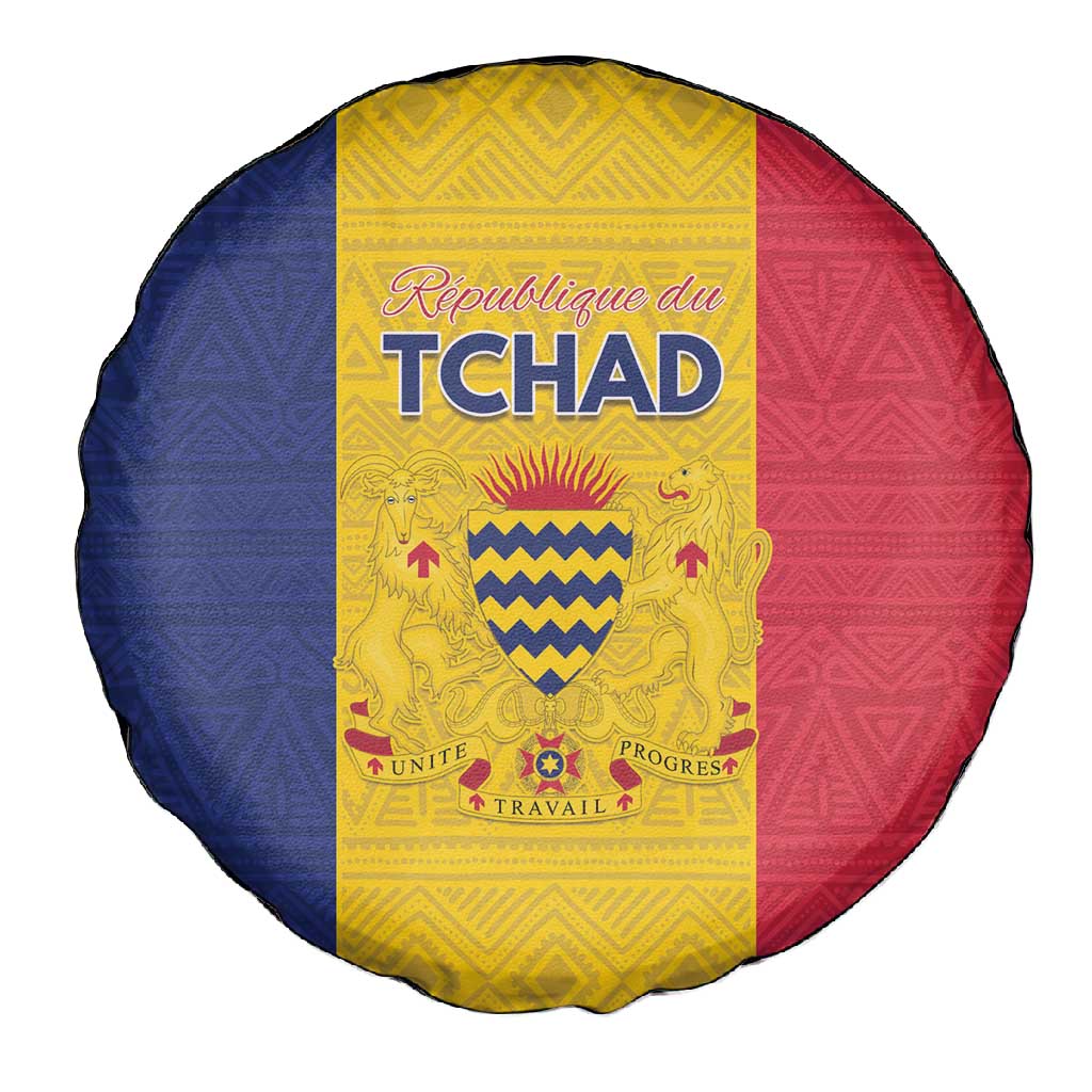 Chad Flag Style Spare Tire Cover African Pattern - African Pride