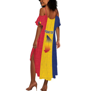 Personalized Chad Flag Style Summer Maxi Dress African Pattern - African Pride