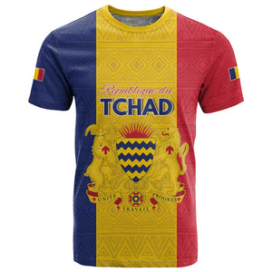 Personalized Chad Flag Style T shirt African Pattern - African Pride