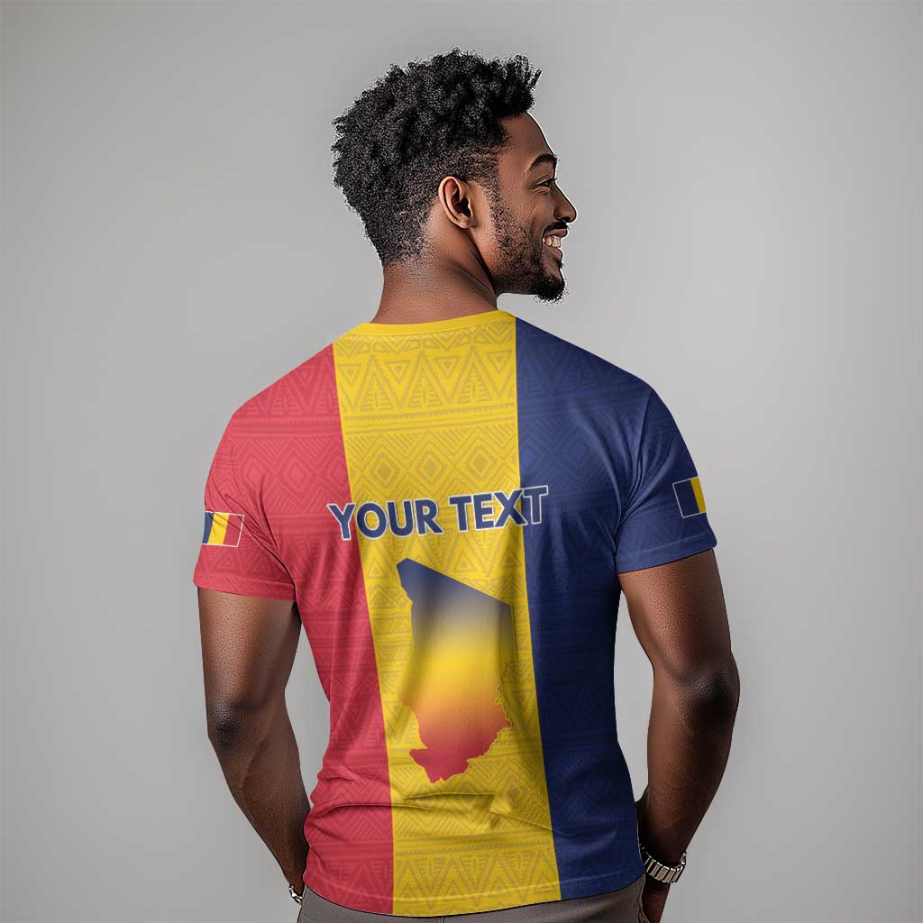 Personalized Chad Flag Style T shirt African Pattern - African Pride