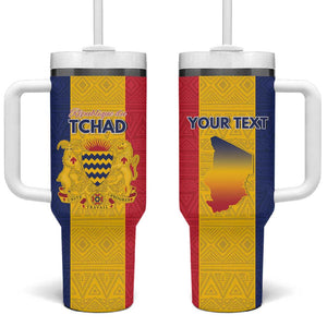 Personalized Chad Flag Style Tumbler With Handle African Pattern - African Pride