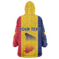 Personalized Chad Flag Style Wearable Blanket Hoodie African Pattern - African Pride
