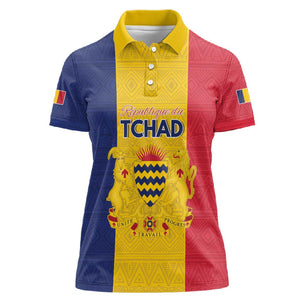 Personalized Chad Flag Style Women Polo Shirt African Pattern - African Pride