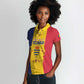 Personalized Chad Flag Style Women Polo Shirt African Pattern - African Pride