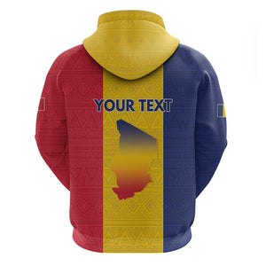 Personalized Chad Flag Style Zip Hoodie African Pattern - African Pride