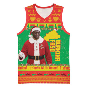 Afro Burkina Faso Christmas Spirit Basketball Jersey Stand With Traore Stand With Hope - African Pride