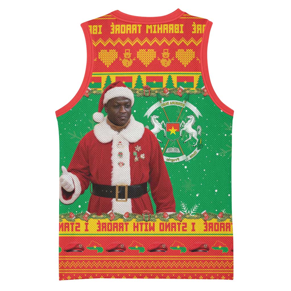 Afro Burkina Faso Christmas Spirit Basketball Jersey Stand With Traore Stand With Hope - African Pride