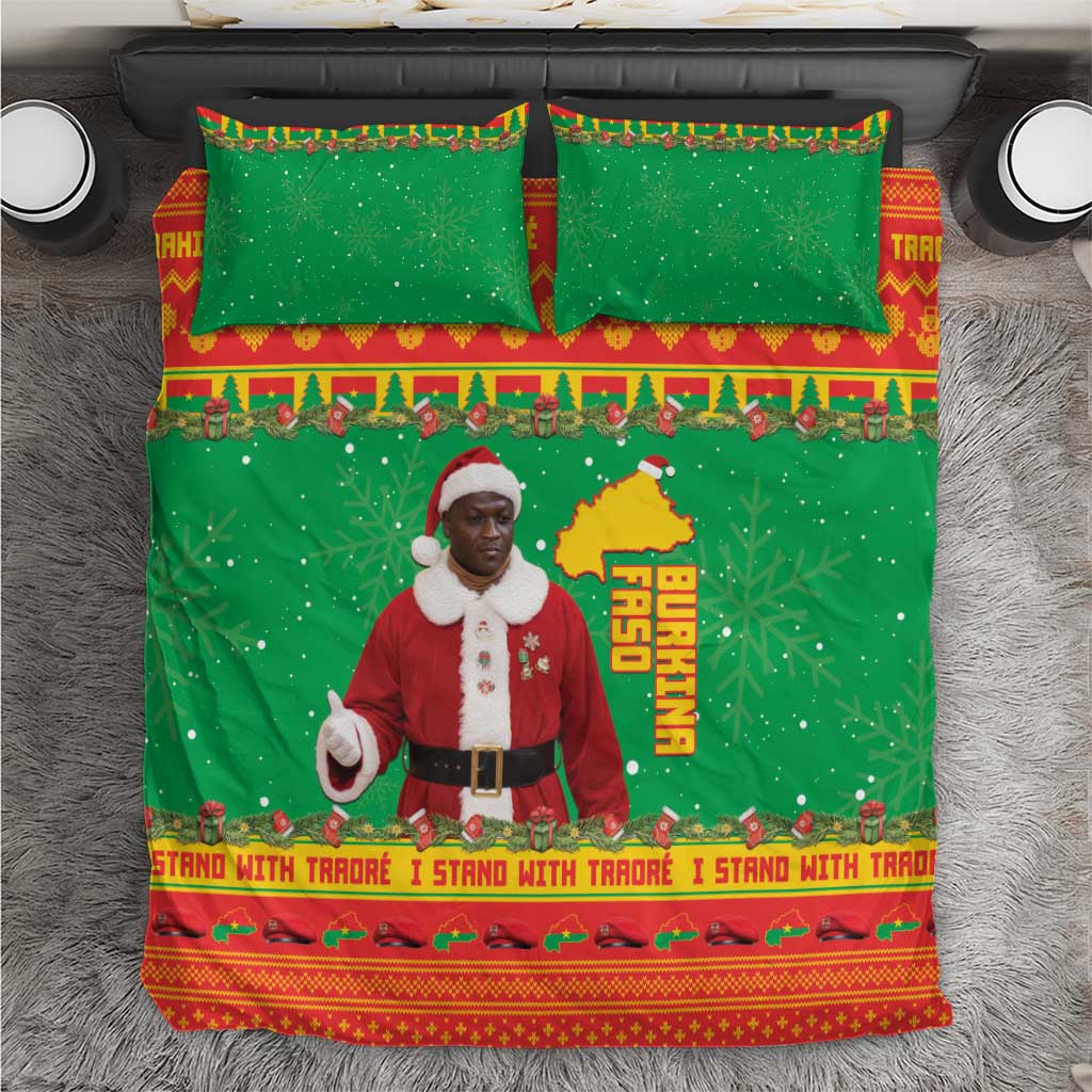 Afro Burkina Faso Christmas Spirit Bedding Set Stand With Traore Stand With Hope - African Pride