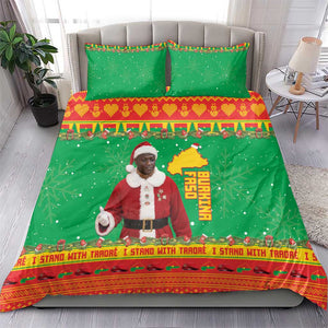 Afro Burkina Faso Christmas Spirit Bedding Set Stand With Traore Stand With Hope - African Pride
