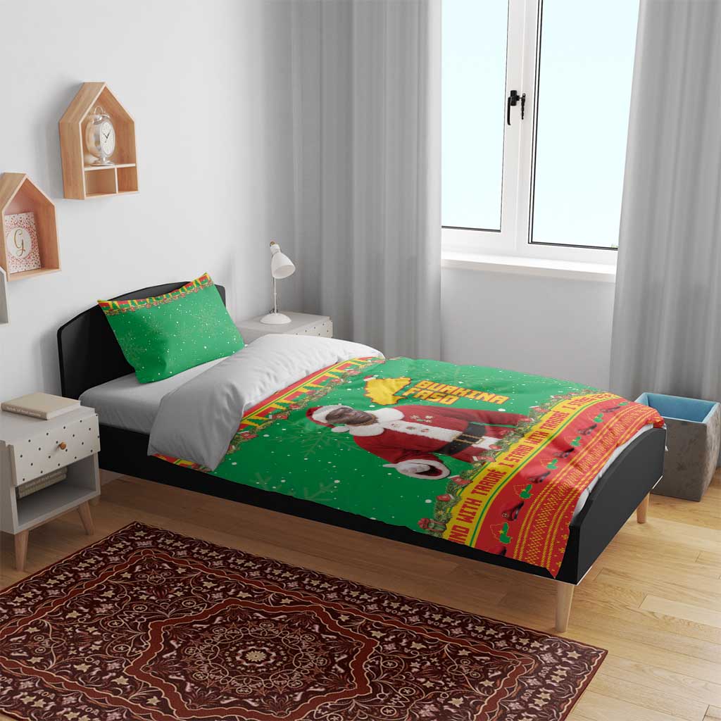 Afro Burkina Faso Christmas Spirit Bedding Set Stand With Traore Stand With Hope - African Pride